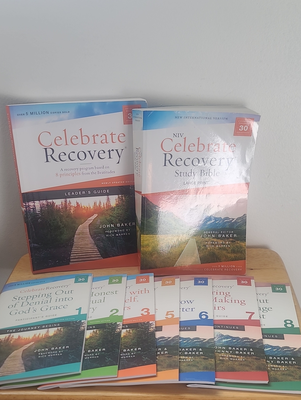 Celebrate Recovery Study Bible & Leader's Guide Set & Workbooks (Bundle)